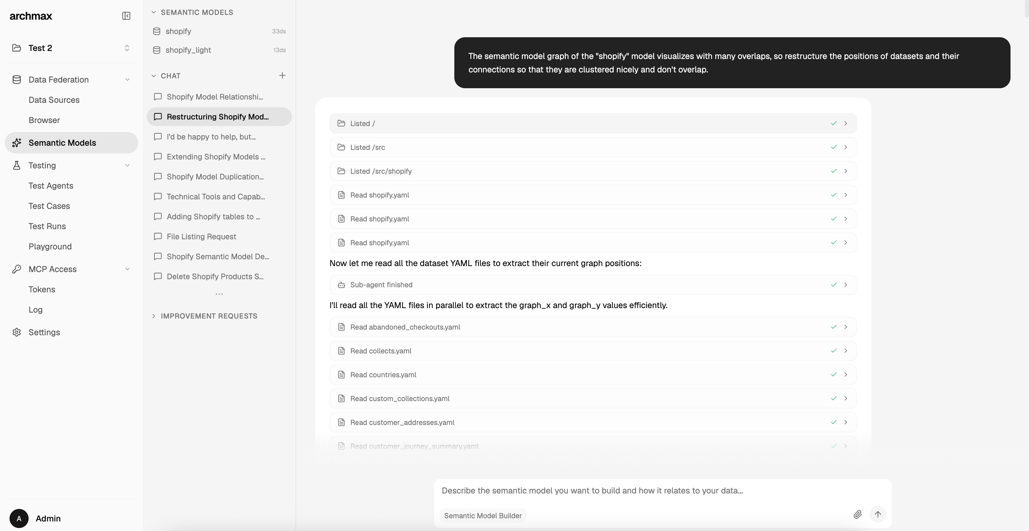 AI-assisted model builder